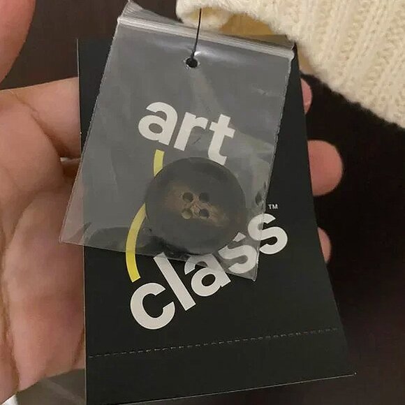 NWT Ivory Waffle-Knit Crochet Cardigan Sweater - Girls M (7/8) - Art Class Tops - Picture 4 of 4